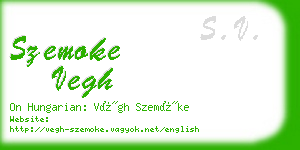 szemoke vegh business card